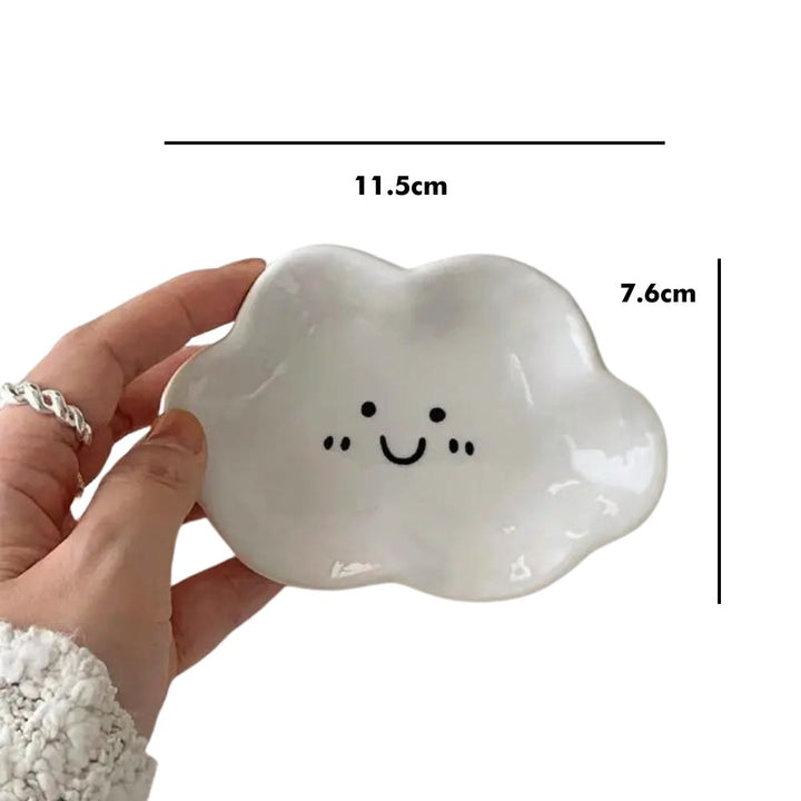 Cute Cloud Small Ceramic Ring Bowl - Yililo