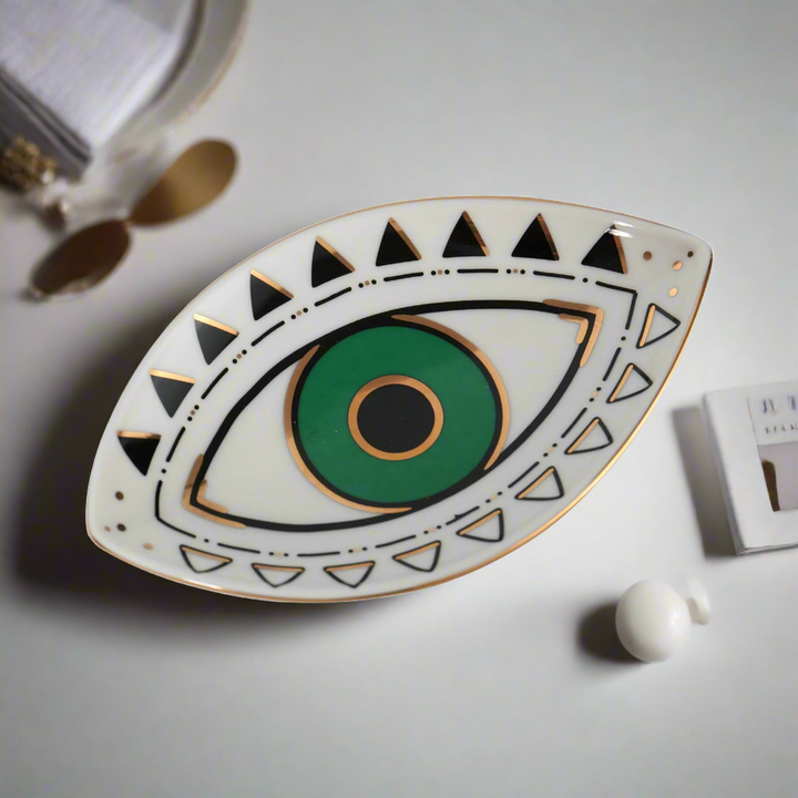 The Evil Eye Trinket Ceramic Dish