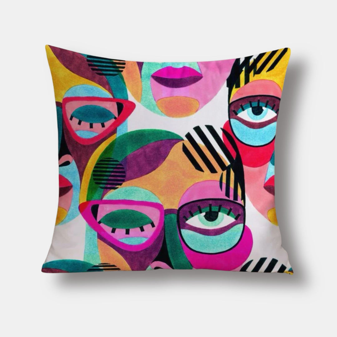 Abstract Colourful Picasso Inspired Cushion Cover 45cm - Yililo