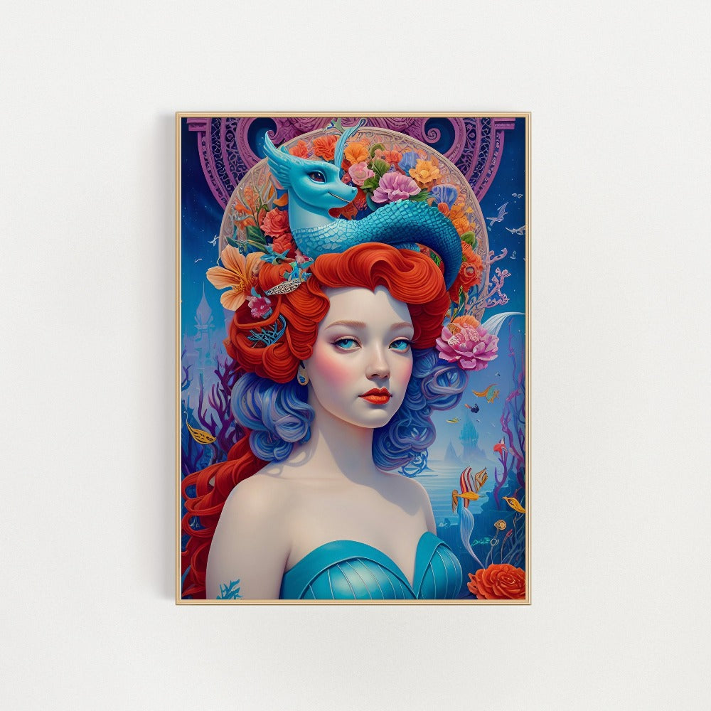 Ariel Princess Inspired Fine Art Wall Print - Yililo