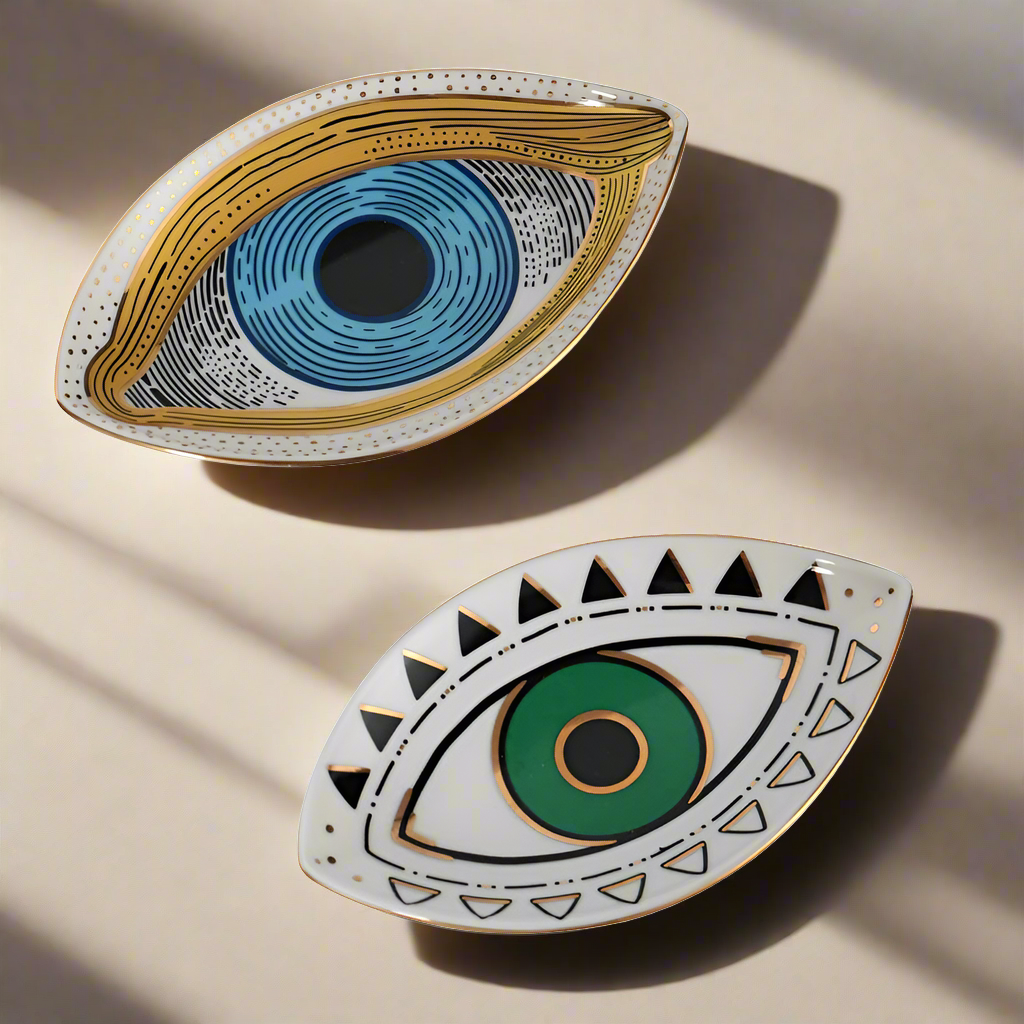 The Evil Eye Trinket Ceramic Dish