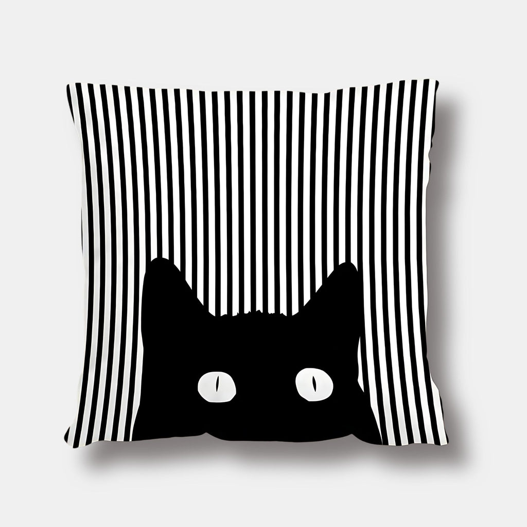 Black Cat Peekaboo Cushion Cover 45cm – Yililo