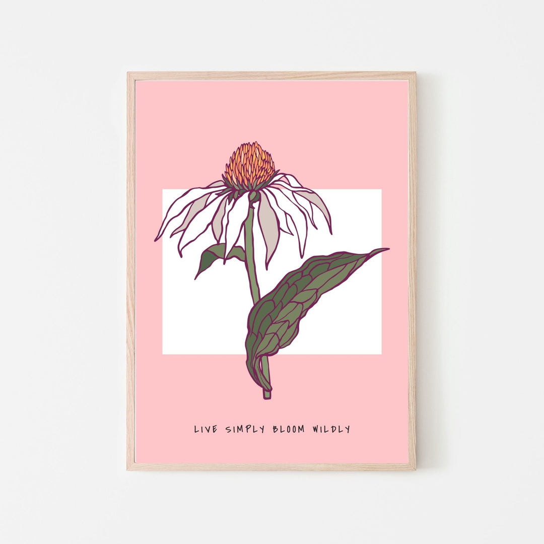 Bloom Wildly Fine Wall Art Print - Yililo