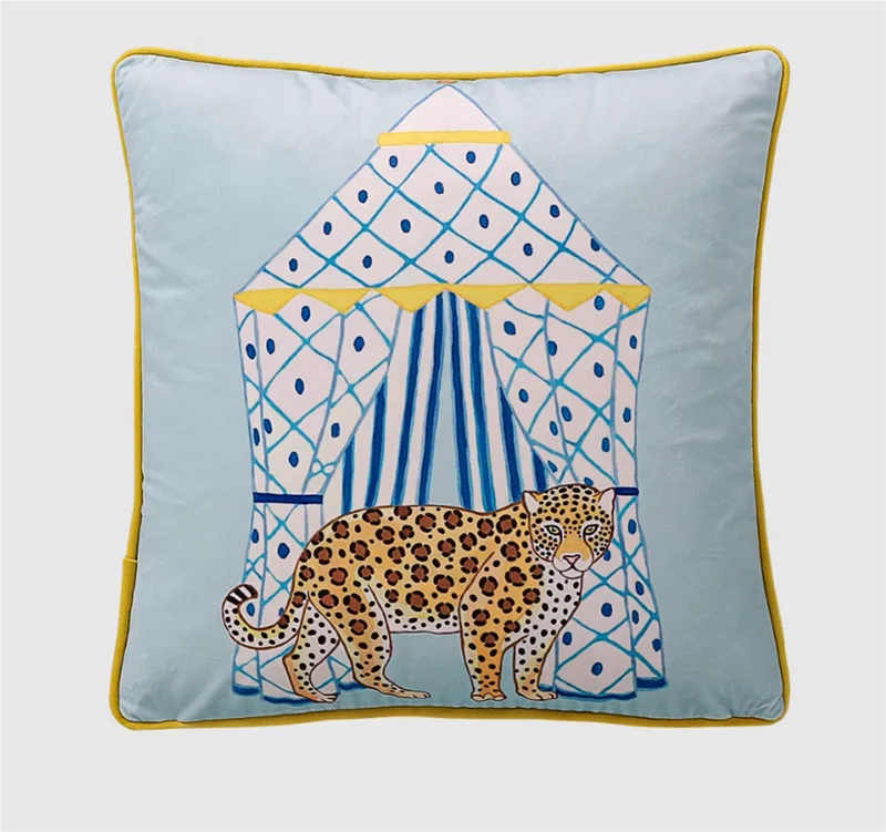 Blue Safari Pavilion Cushion Cover - Yililo