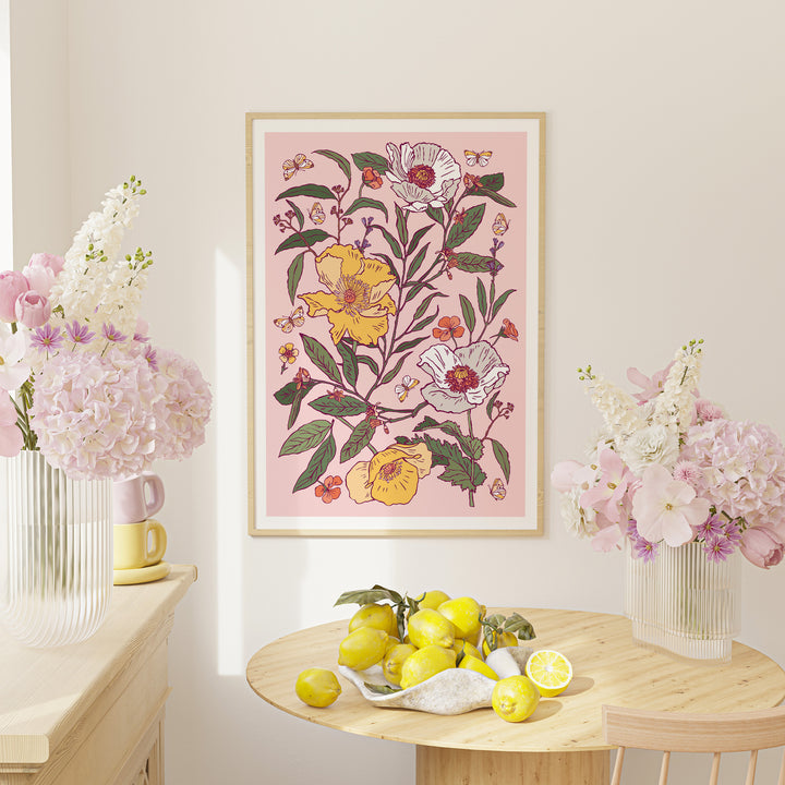 Blushing Bloom Haven Fine Wall Art Print