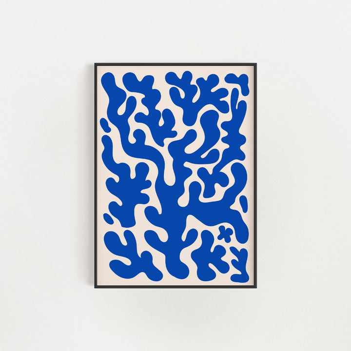 Bright Blue Vines Wall Art Poster - Yililo