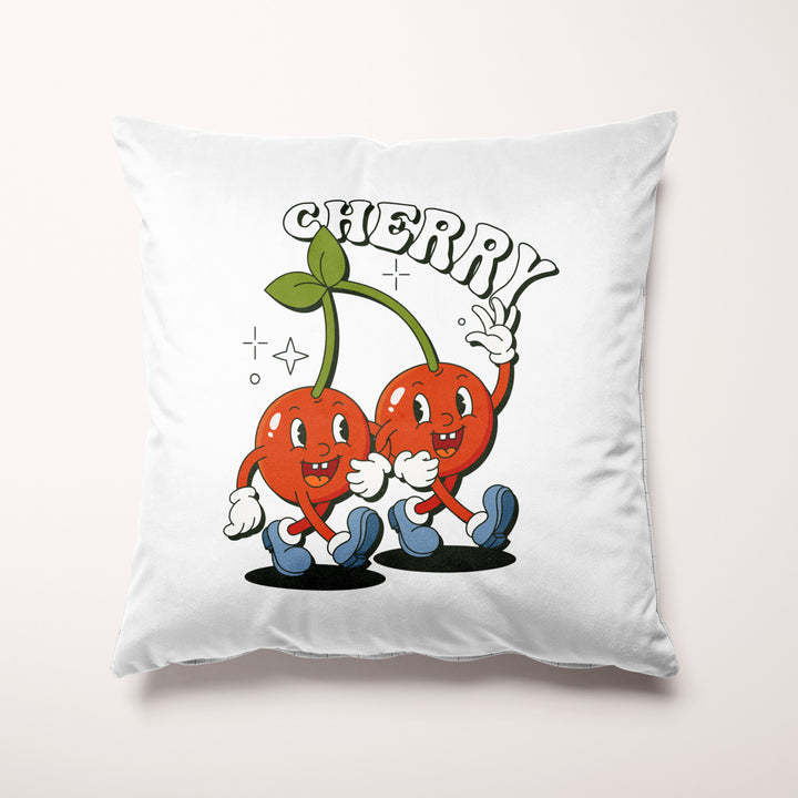 Cherry Pop Art 40cm Canvas Cushion Cover