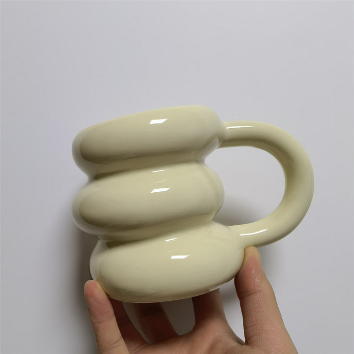 Chunky Nordic Irregular Curve Mug Cup - Yililo