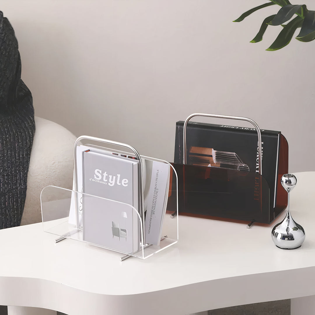 Clear Luxe Acrylic Magazine Holder - Yililo