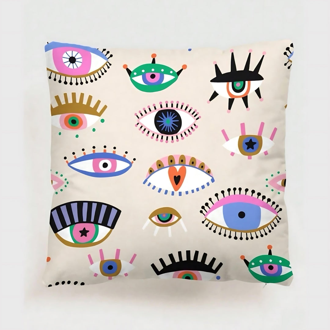 Colourful Eyes Y2K Cushion Cover 45cm - Yililo