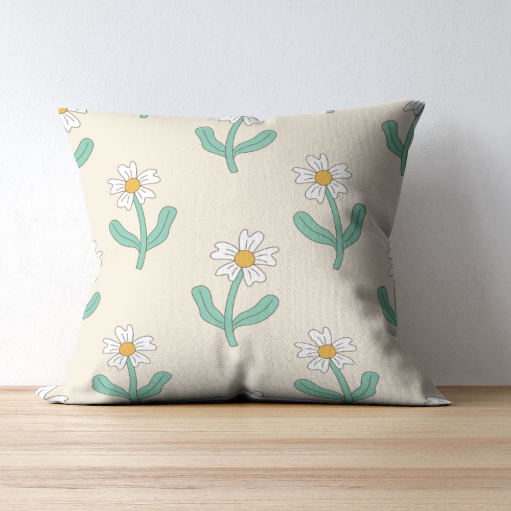 Daisy Cream Sofa Cushion - Yililo