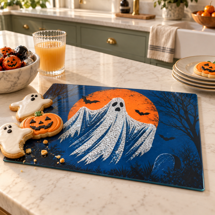 Diamante Ghost Glass Chopping Board