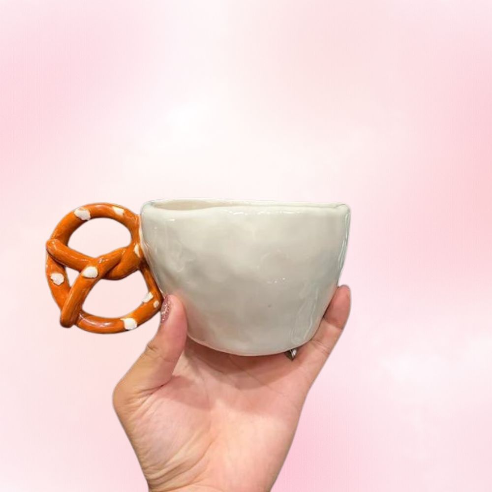 Quirky Bread Handle Ceramic Mug