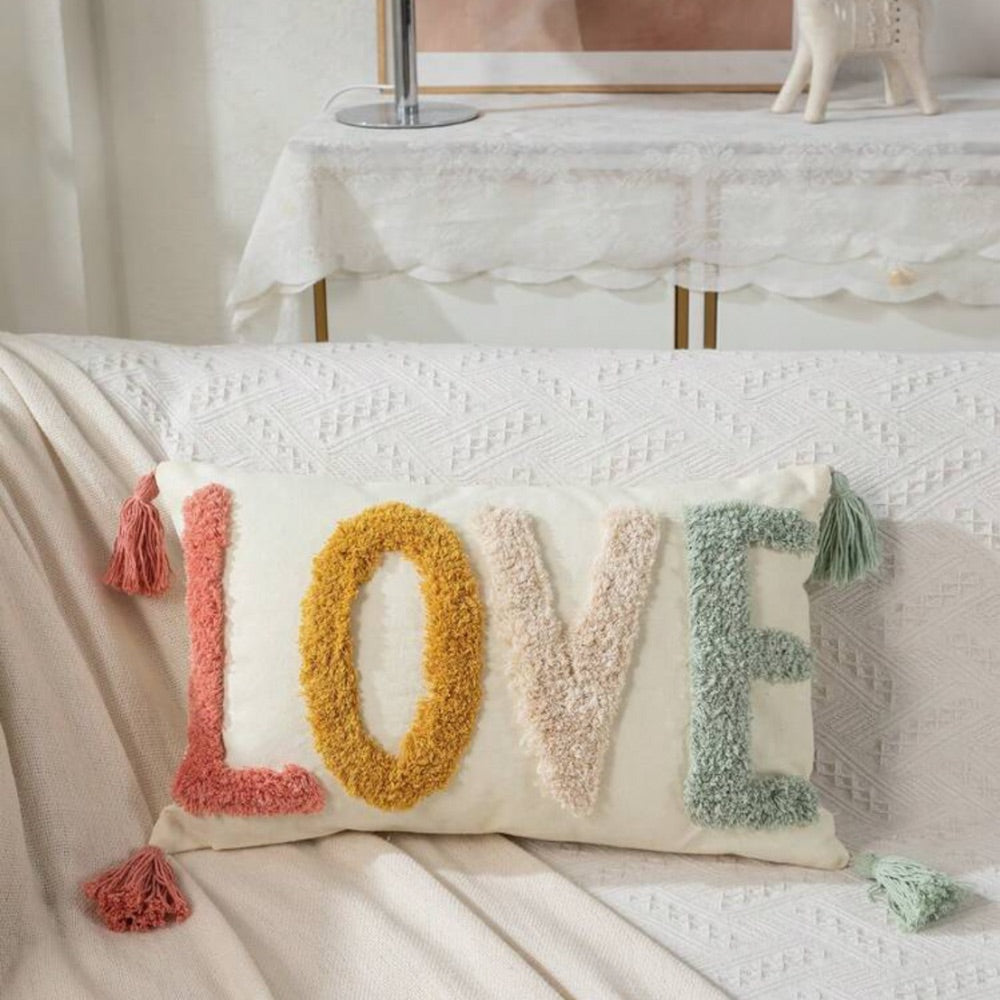 Fluffy Love Tassel Cushion Cover - Yililo