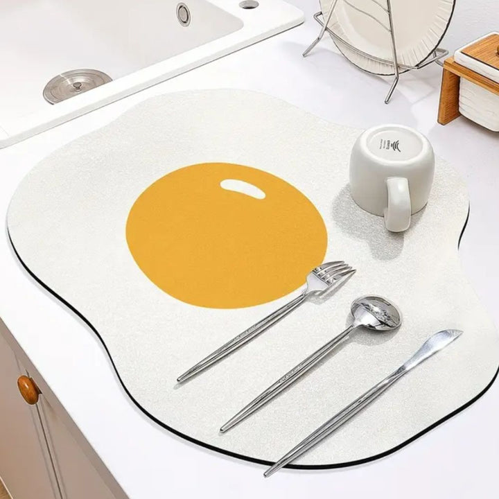 Fried Egg Shape Dish Dry Mat - Yililo