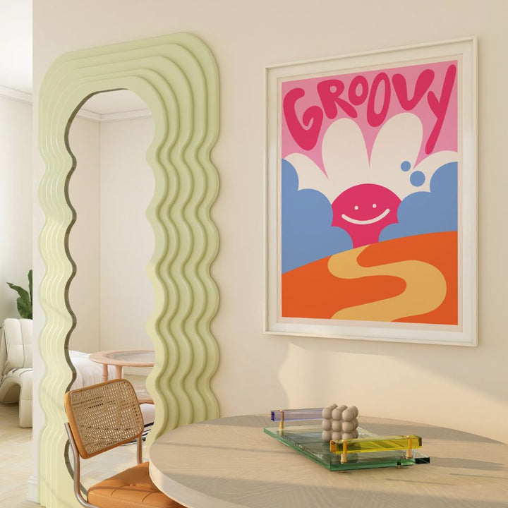 Groovy Sunrise Colourful Wall Art Poster - Yililo