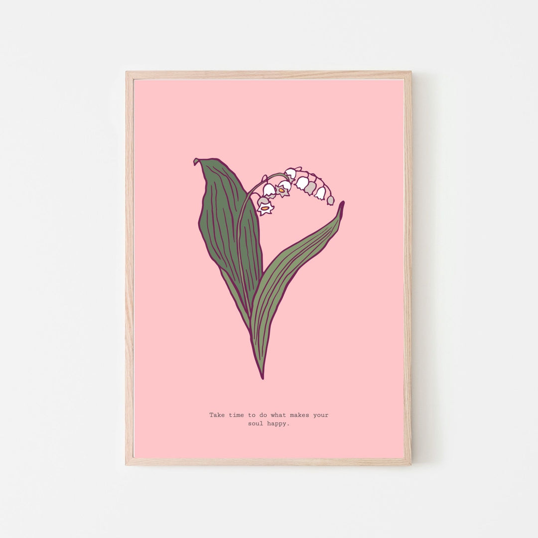 Happy Soul Flowers Fine Wall Art Print - Yililo