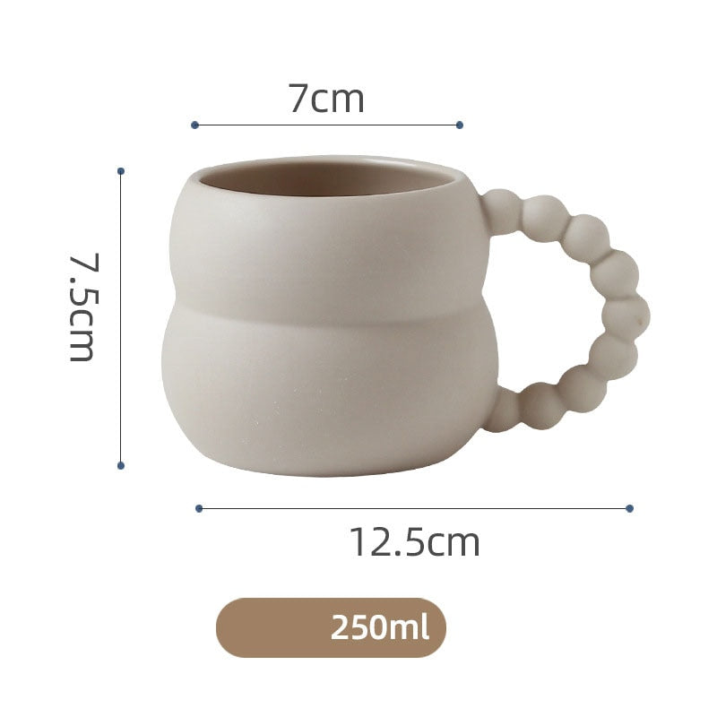 Bubble Mug With Bead Style Handle Nordic Cup