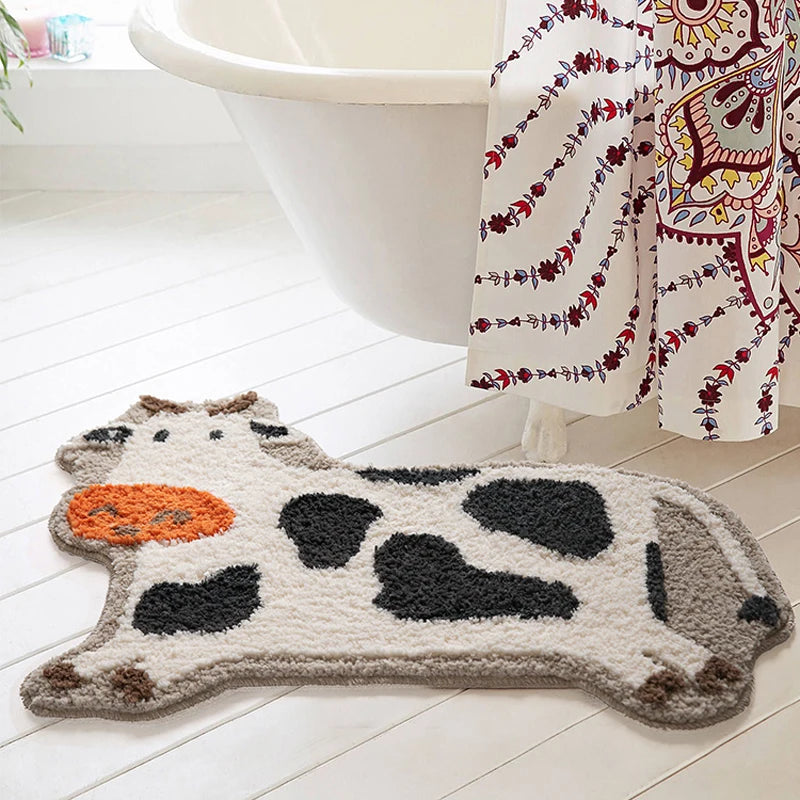 Fluffy Cow Bathroom Mat - Yililo