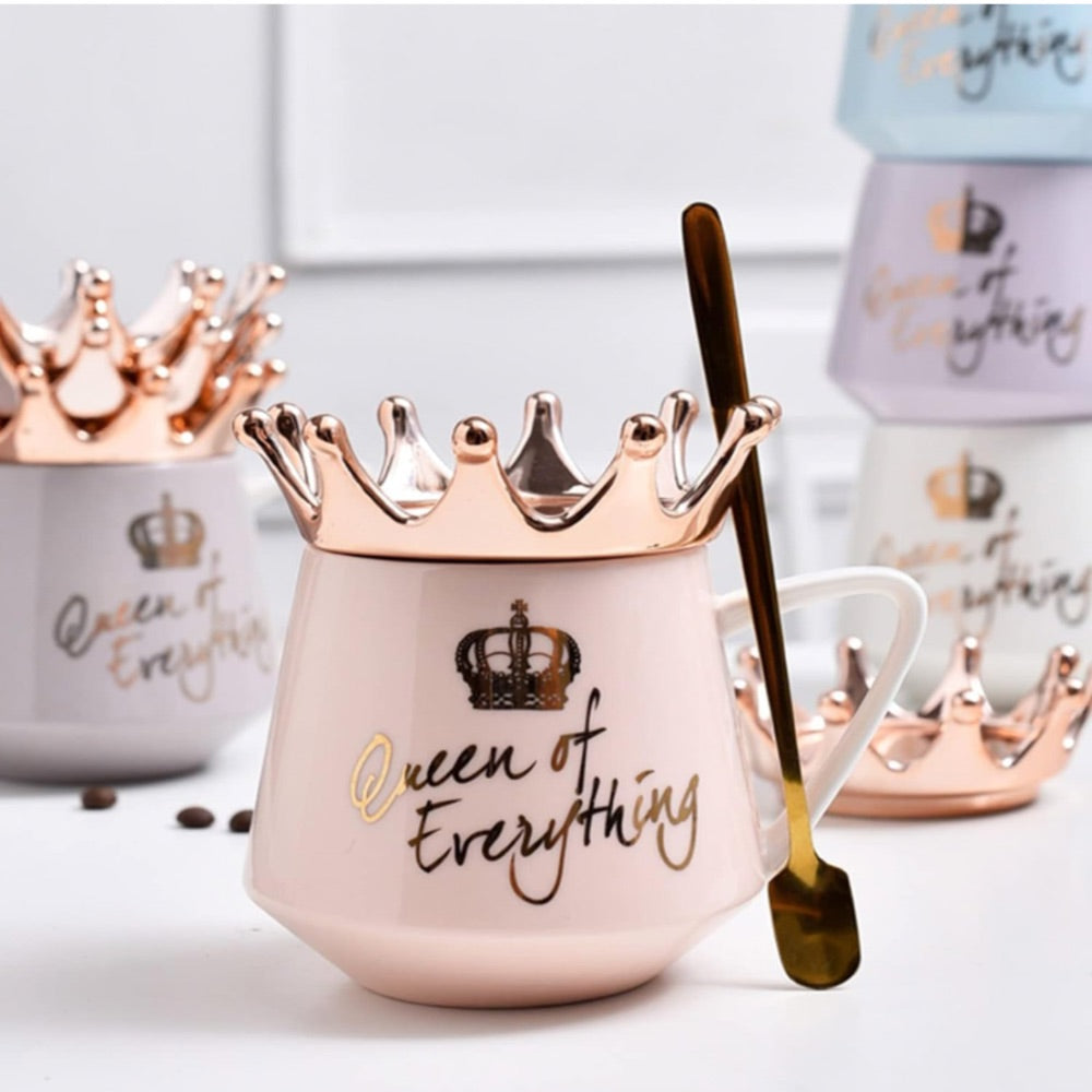 Pink Queen Of Everything Cup With Rose Gold Crown