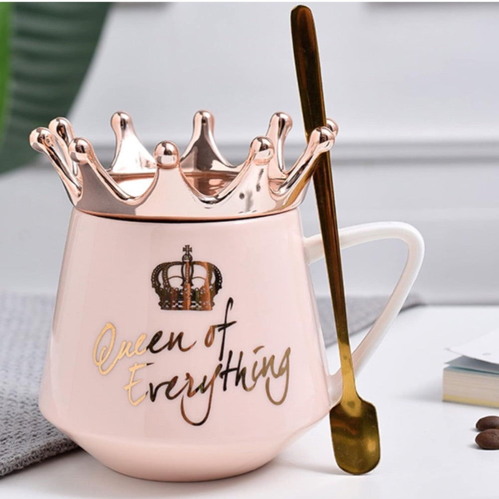 Pink Queen Of Everything Cup With Rose Gold Crown