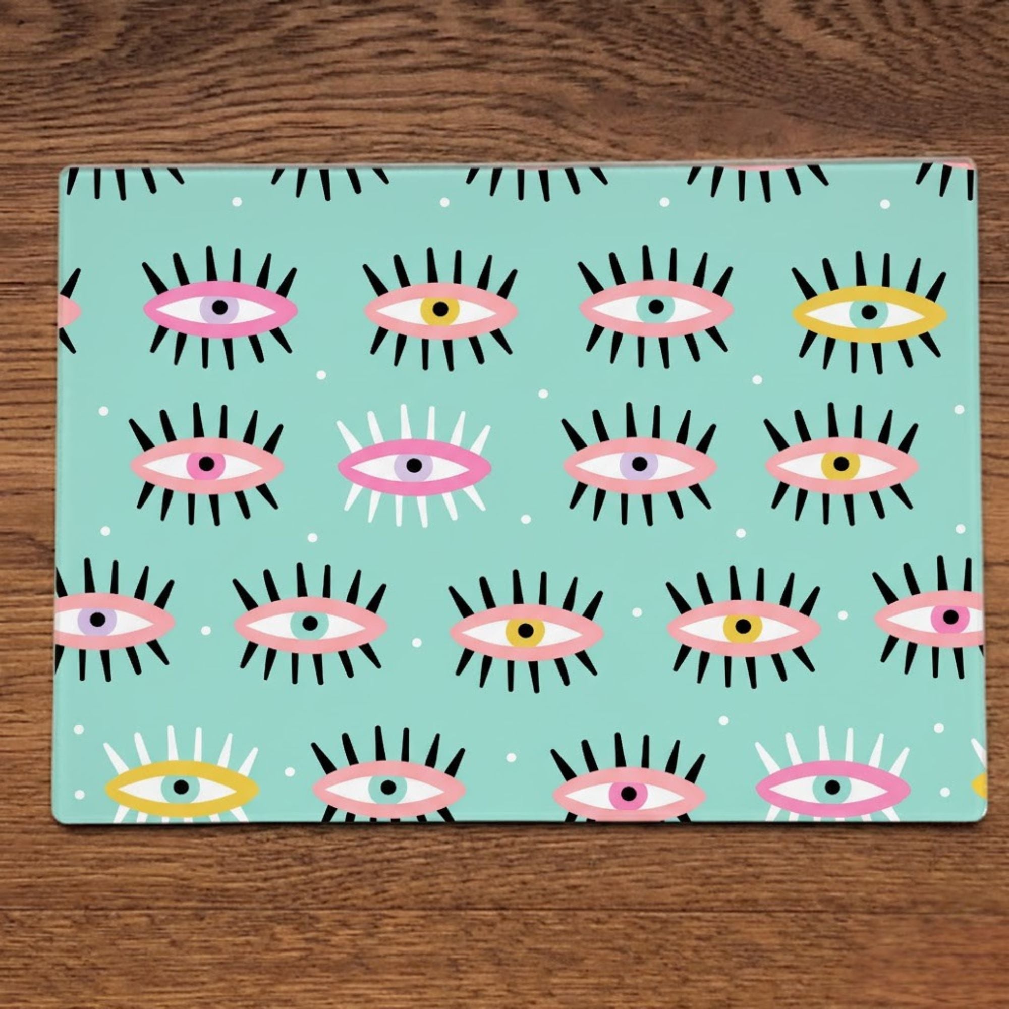 Green Evil Eye Green Glass Placemats