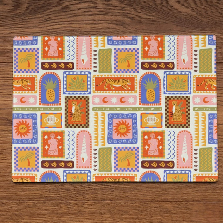 Tropical Mosaic Glass Placemats