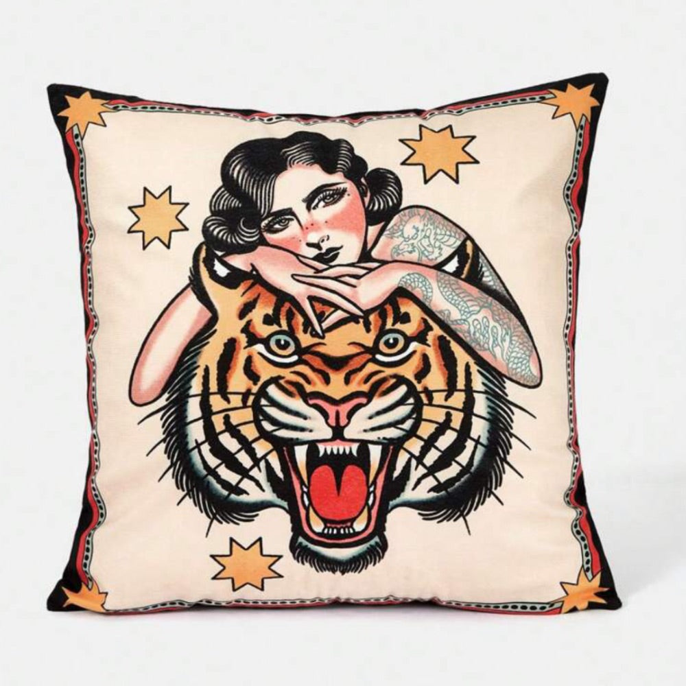 Tattoo Tiger Cushion Cover 45cm