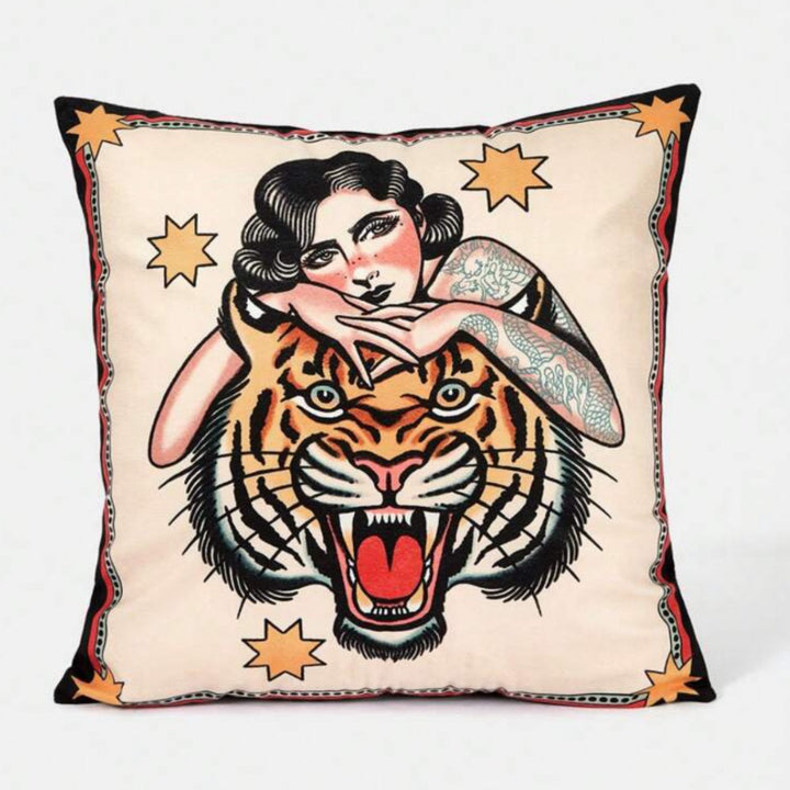 Tattoo Tiger Cushion Cover 45cm - Yililo
