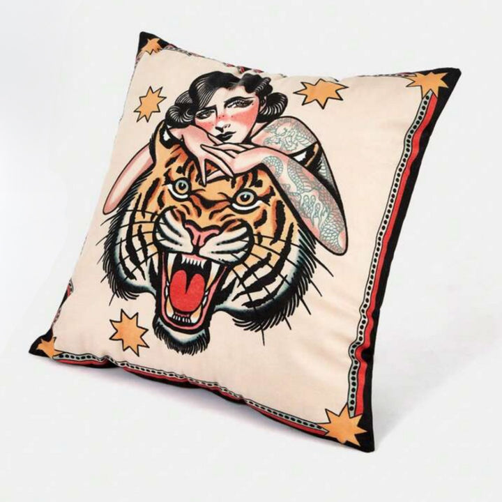 Tattoo Tiger Cushion Cover 45cm - Yililo