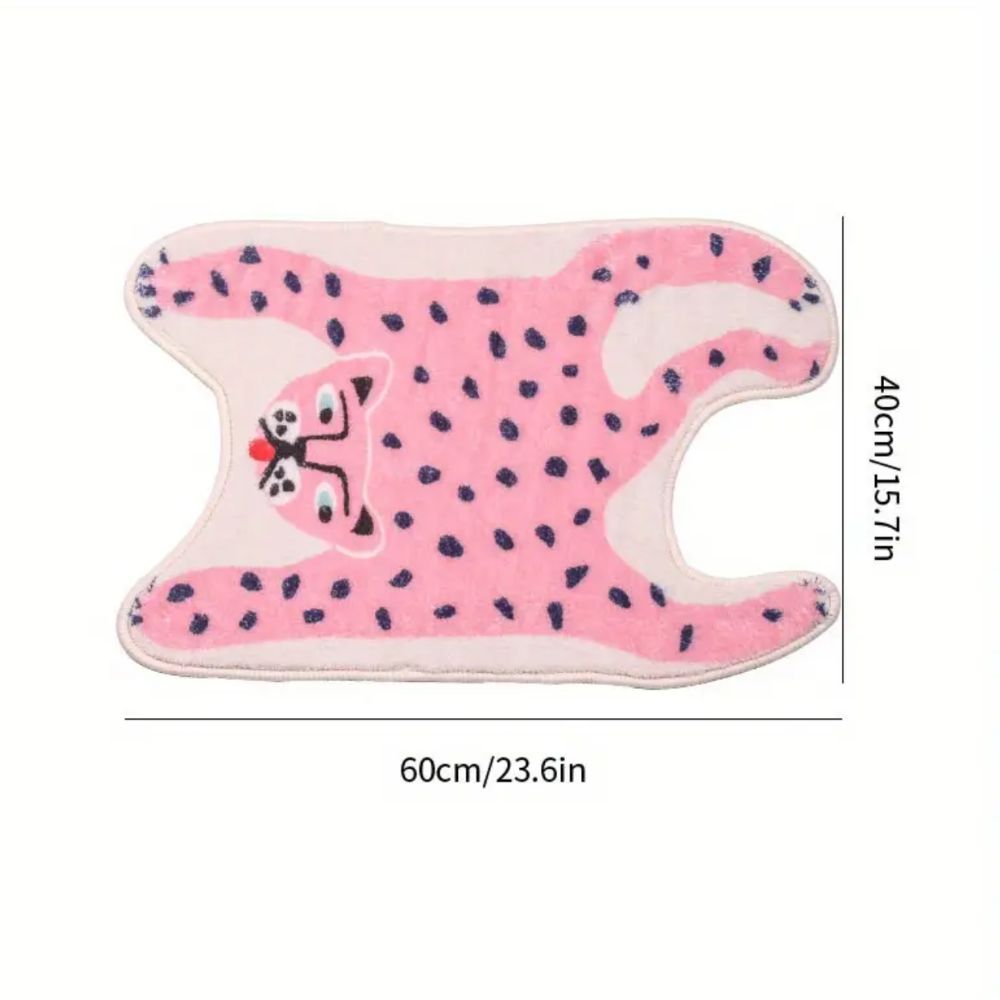 Pink Leopard Small Bath Floor Mat