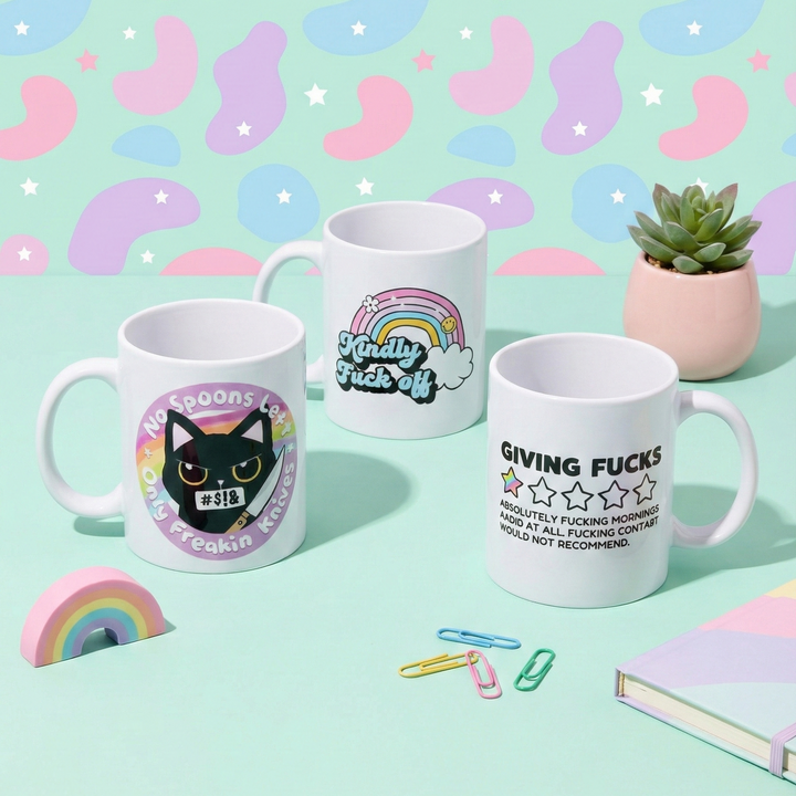 No Spoons Left Funny Rude Cat Mug Cup