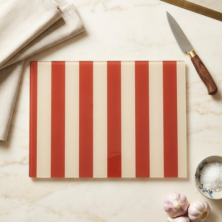Rust & Blush Stripe Chopping Board – AIMÉ