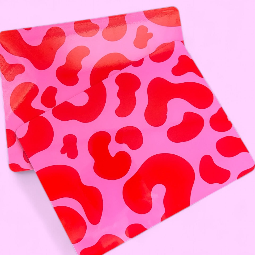 Pink Red Leopard Print Placemats - Yililo