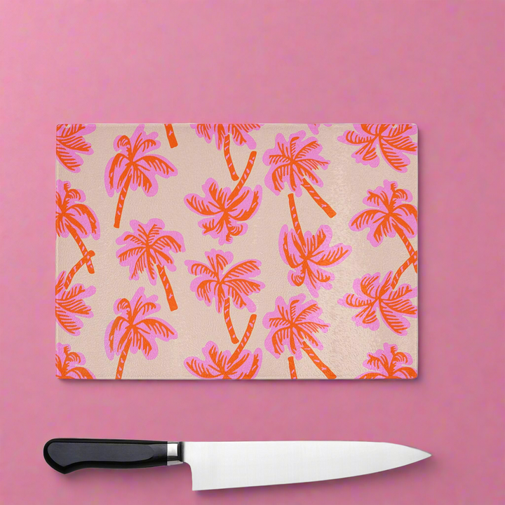 Tropical Vibes Glass Chopping Board - Yililo