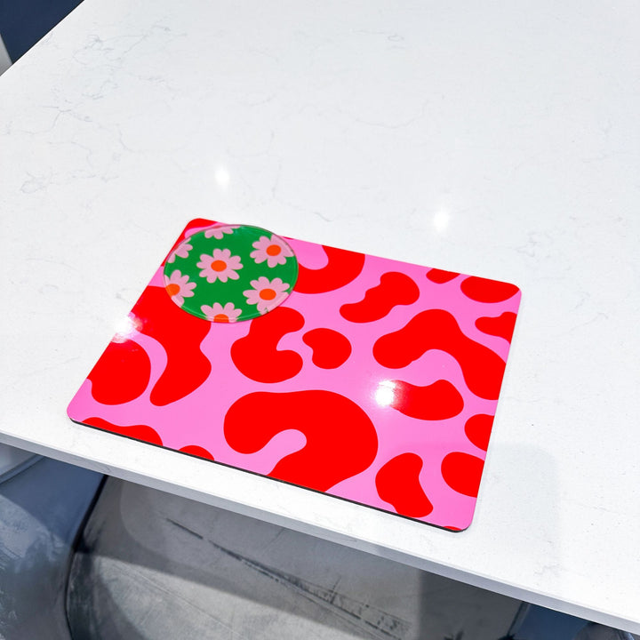 Pink Red Leopard Print Placemats - Yililo