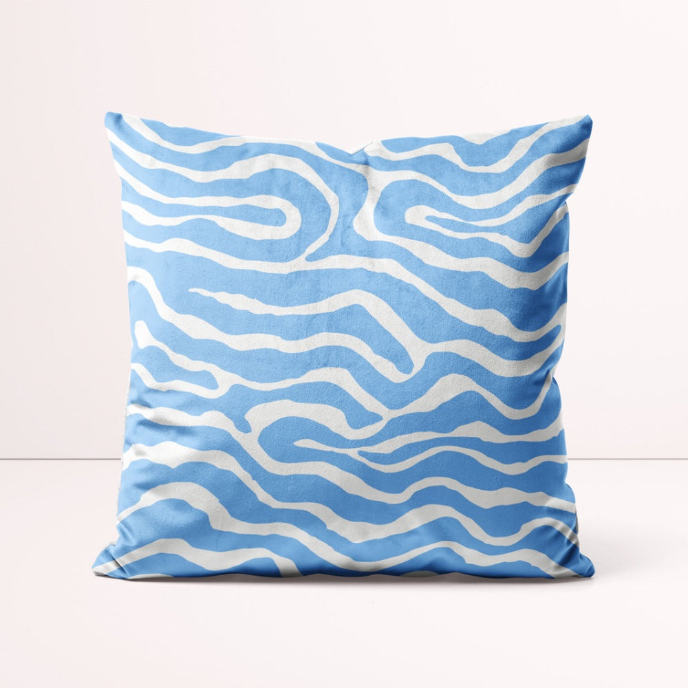 Blue Swirl Retro Sofa Bed Cushion - Yililo