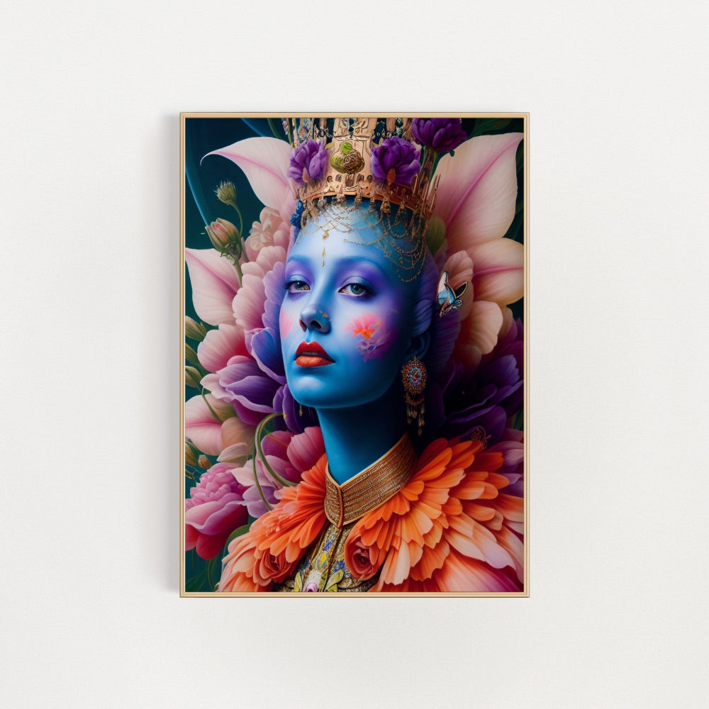 Der blaue Königin-Flora-Fine-Art-Druck