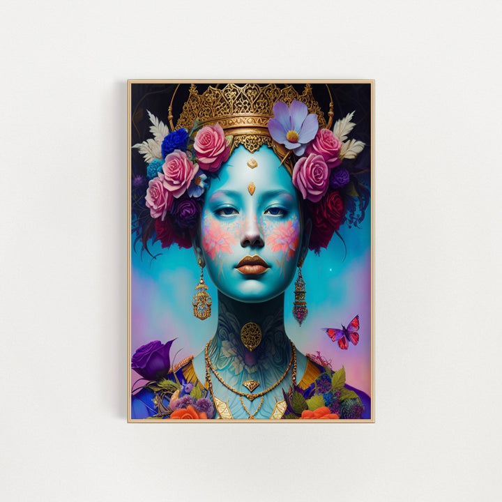 Avatar Blue Woman Flora Fine Art Print