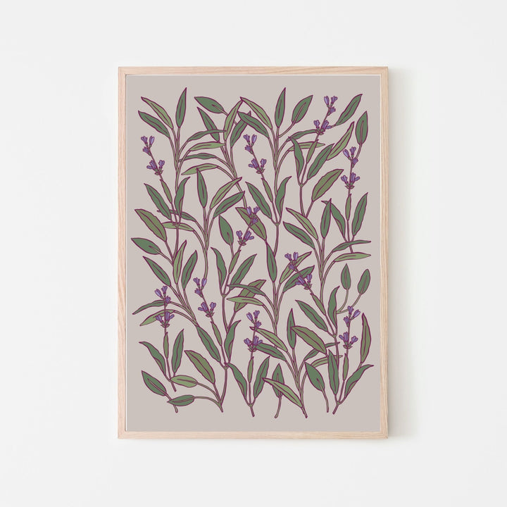 Lavender Vines Fine Wall Art Print - Yililo