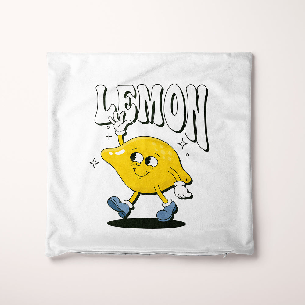 Lemon Pop Art 40cm Canvas Cushion Cover - Yililo