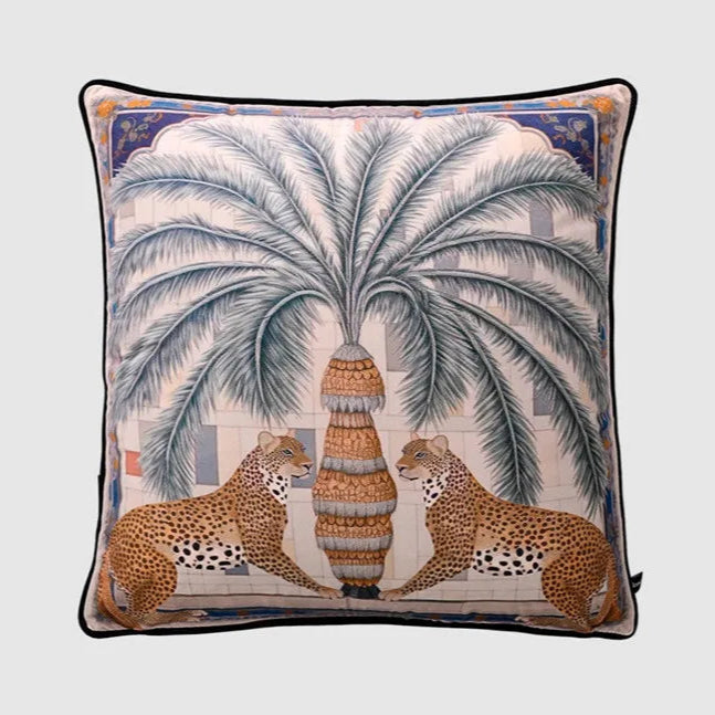 Palm & Panther Cushion Cover - Yililo