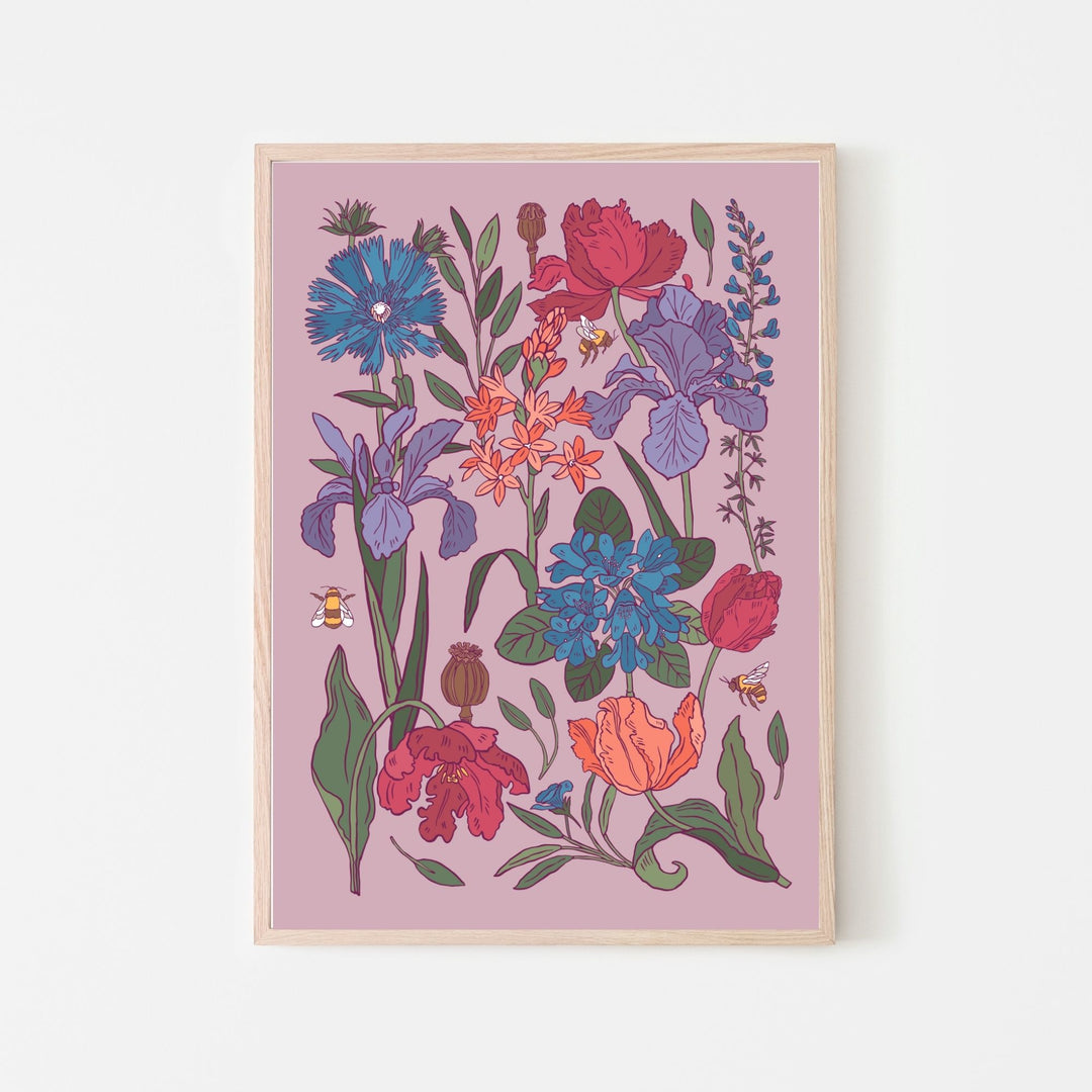 Pink Petal Paradise Fine Wall Art Print - Yililo