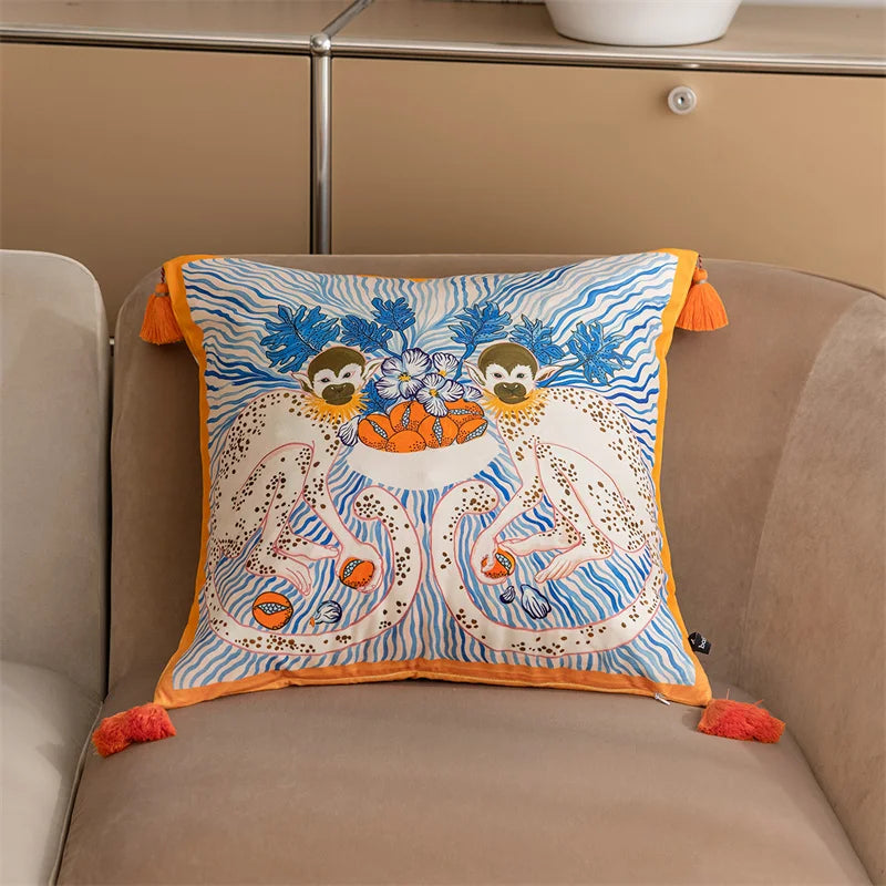 Playful Monkey Cushion Cover - Yililo