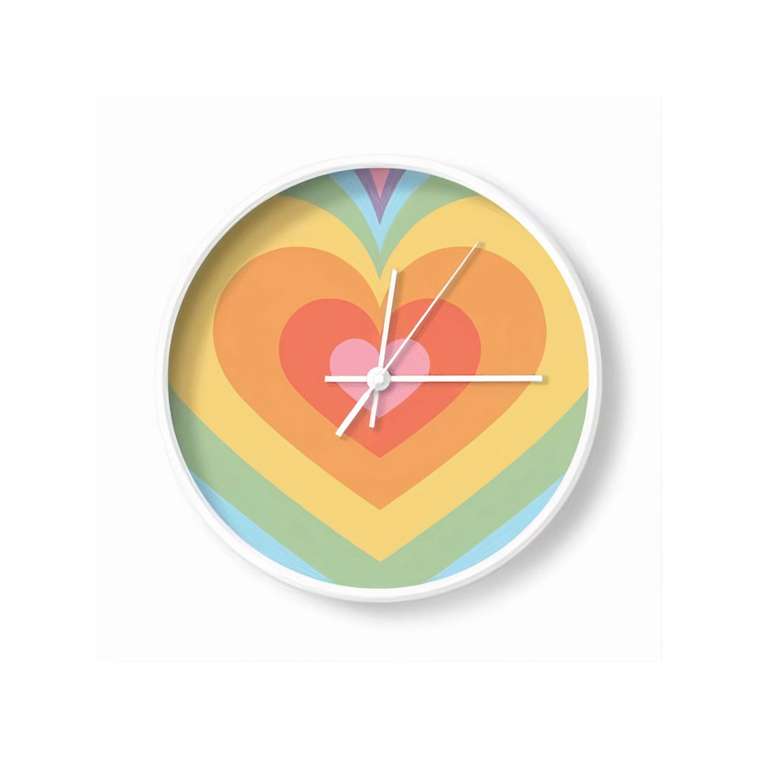 Rainbow Heart Wall Clock - Yililo