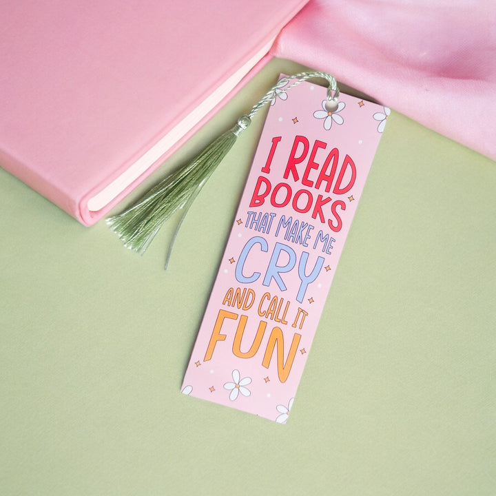 Read Books To Make Me Cry Bookmark With Tassel - Yililo