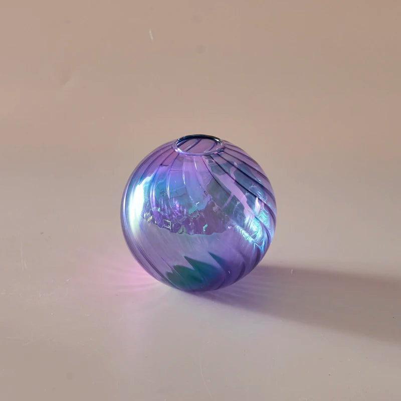 Colourful Iridescent Small Ball Vase - Yililo