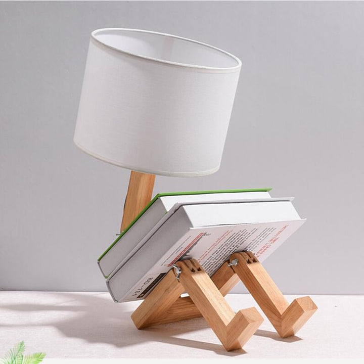 Robot Shape Wooden Table Lamp - Yililo