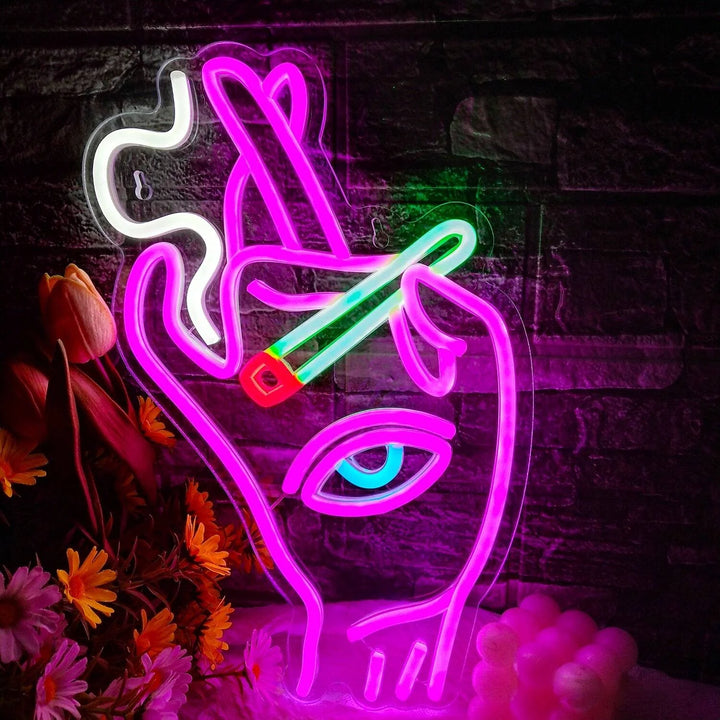 Smoking Hand Evil Eye Neon Style LED Light - Yililo