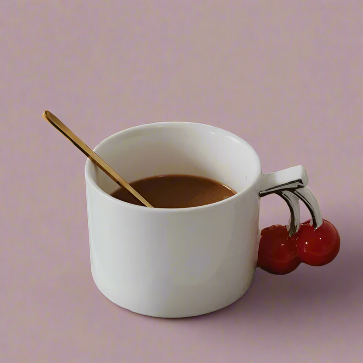 Cherry Handle Ceramic Mug - Yililo